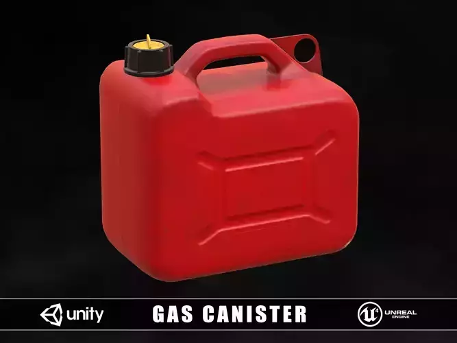 Gas Canister Low-poly 3D model