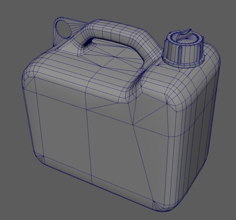 Gas Canister Low-poly 3D model_7