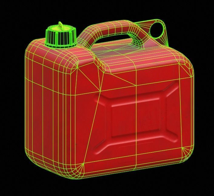 Gas Canister Low-poly 3D model_8