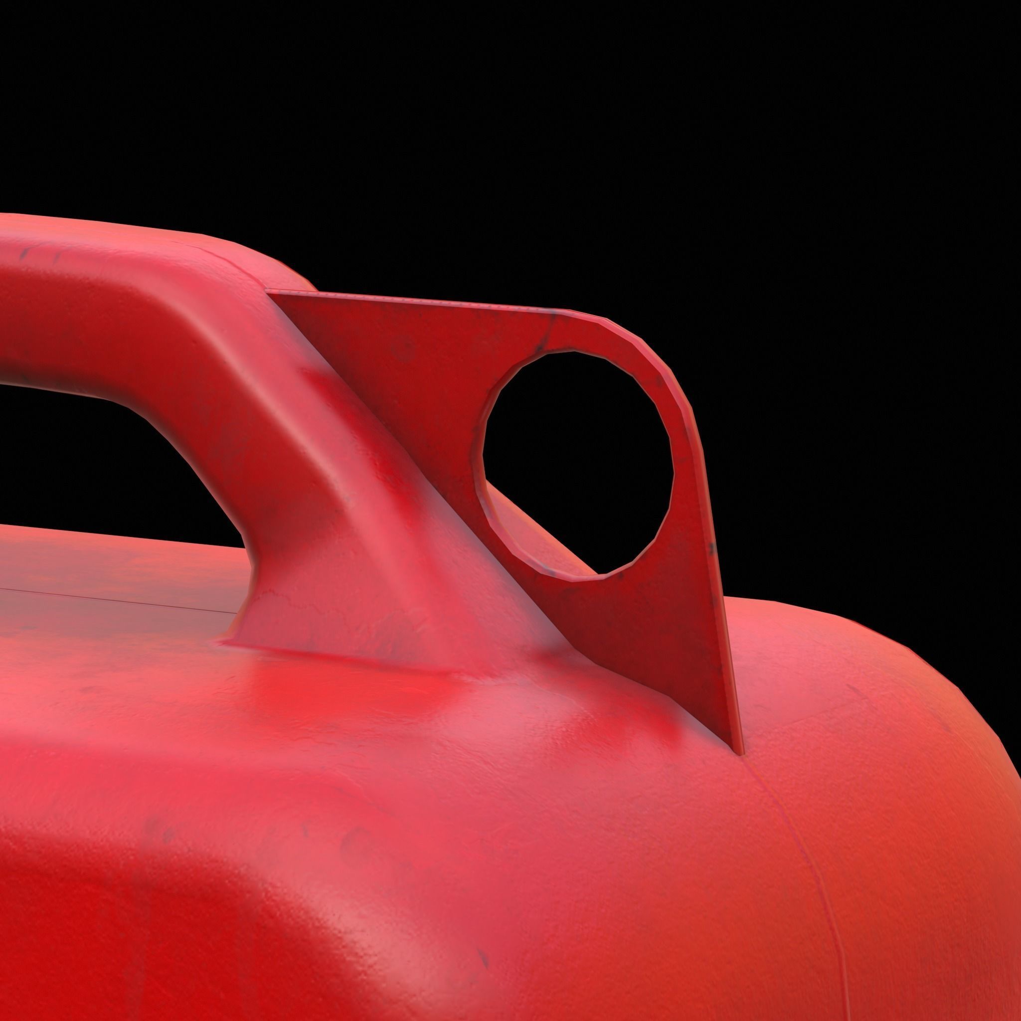 Gas Canister Low-poly 3D model_4