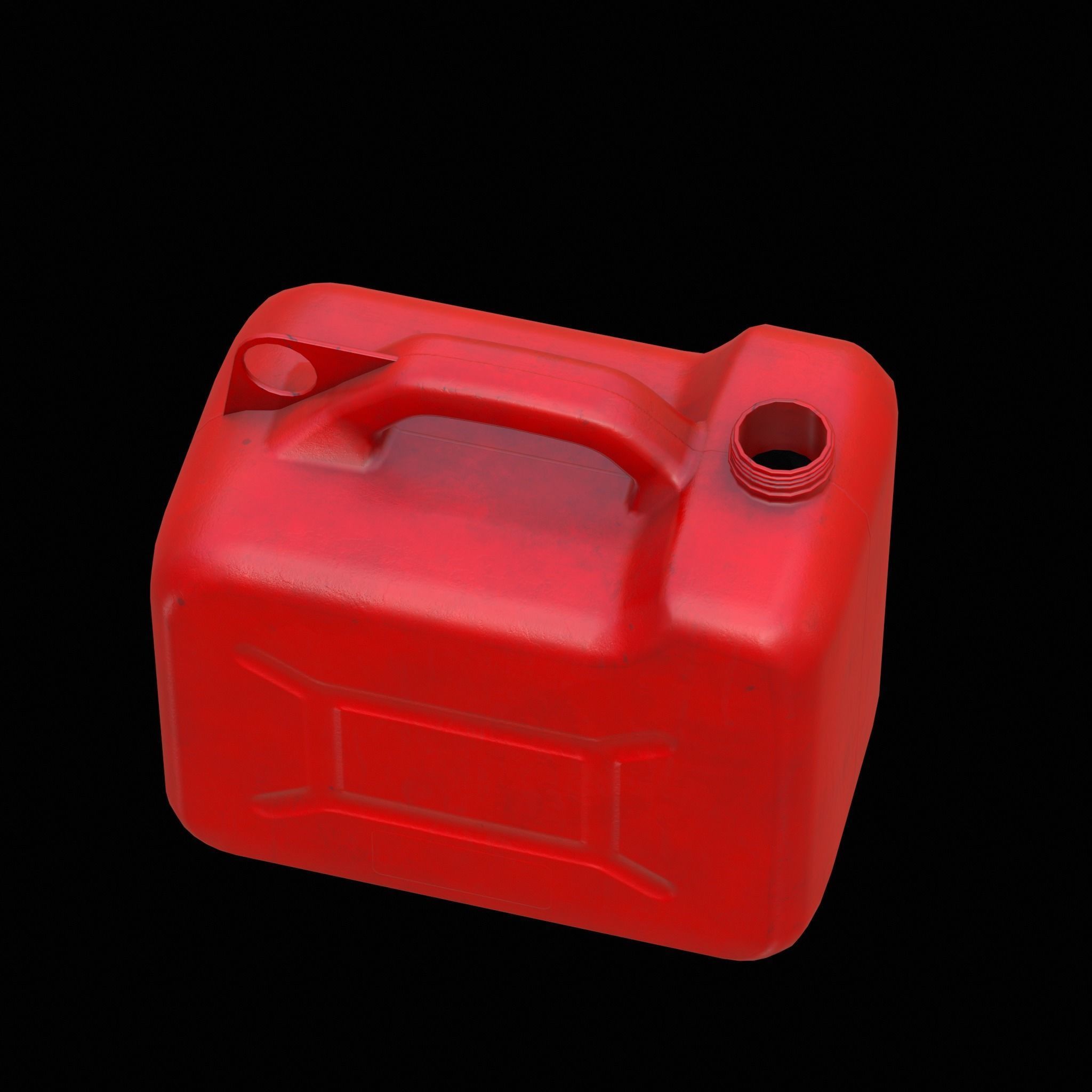 Gas Canister Low-poly 3D model_5