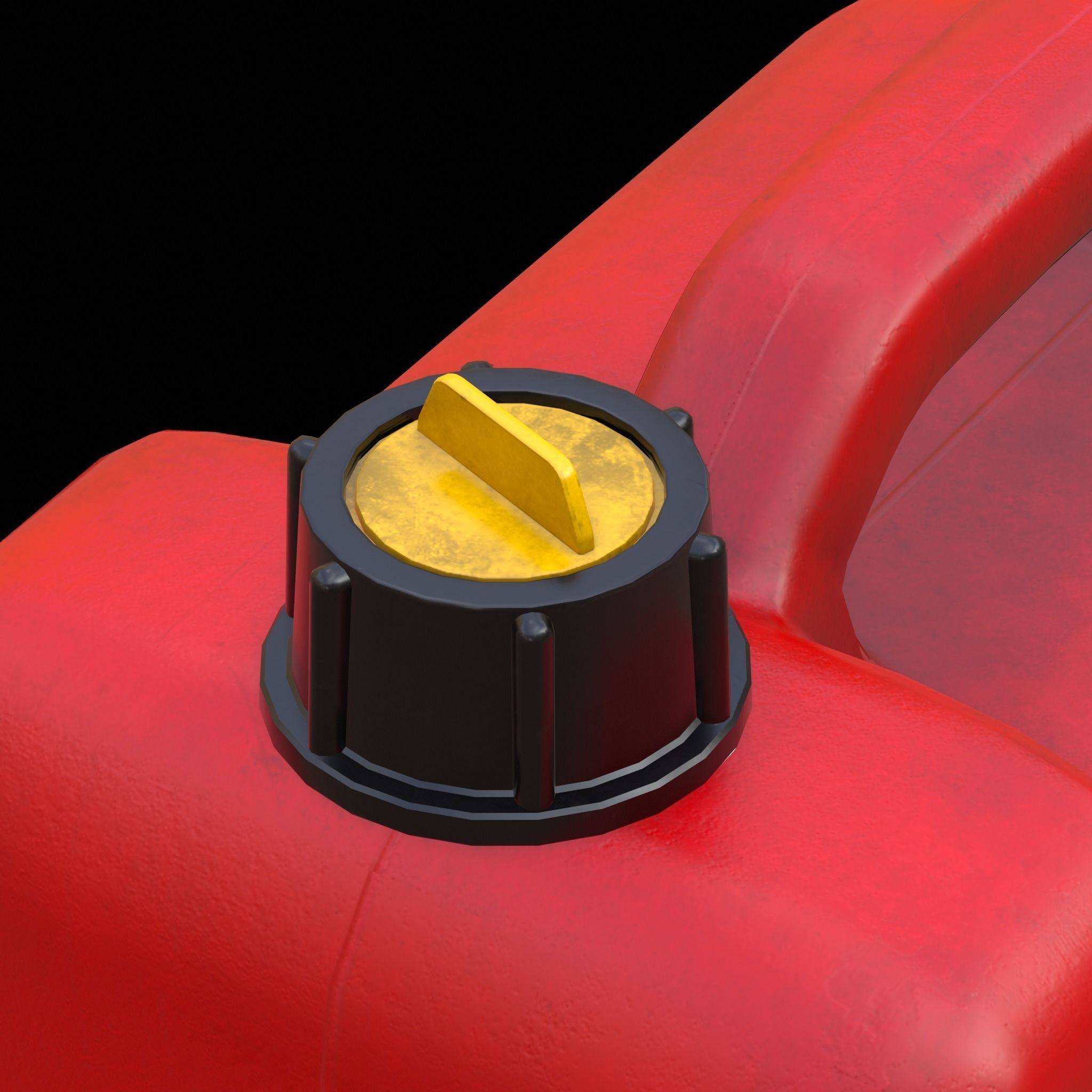 Gas Canister Low-poly 3D model_3