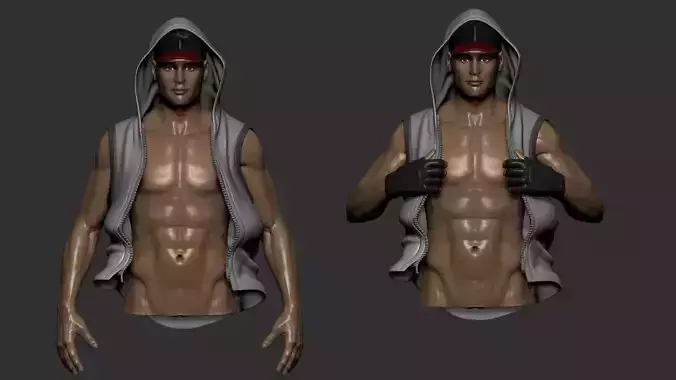 Male model and sculpt ztl