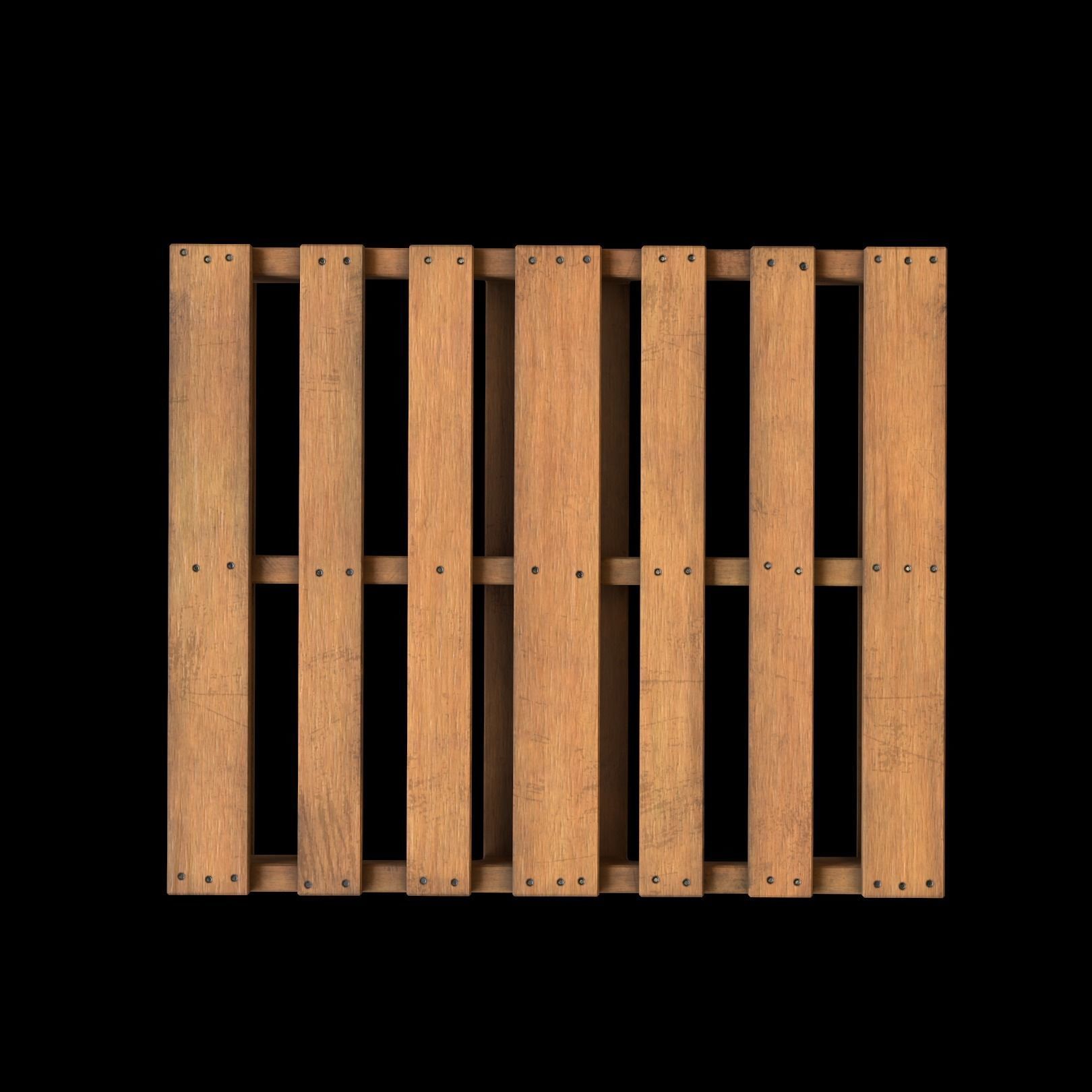 Wooden Pallet Low-poly 3D model_4