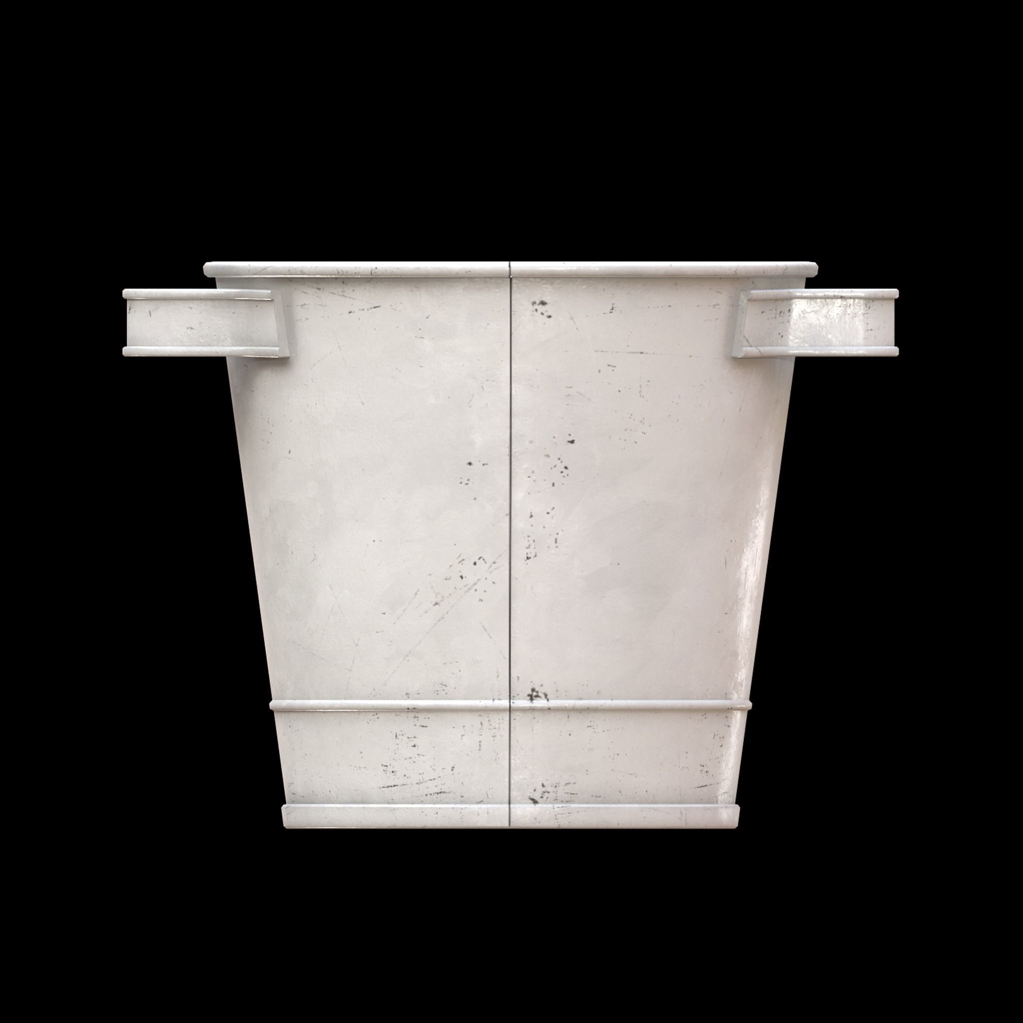 Metal Bucket Low-poly 3D model_2