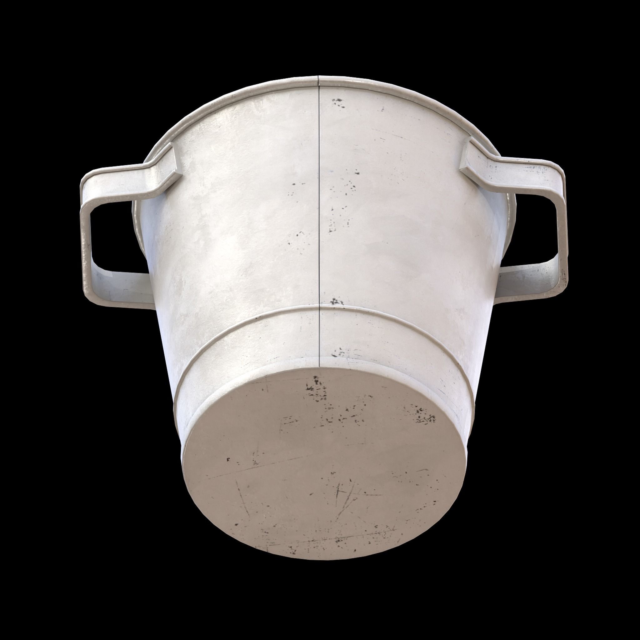 Metal Bucket Low-poly 3D model_8