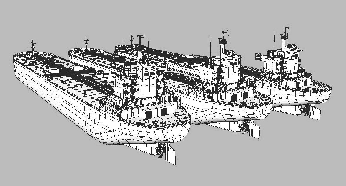PANAMAX tanker  245m   Low-poly 3D model_2