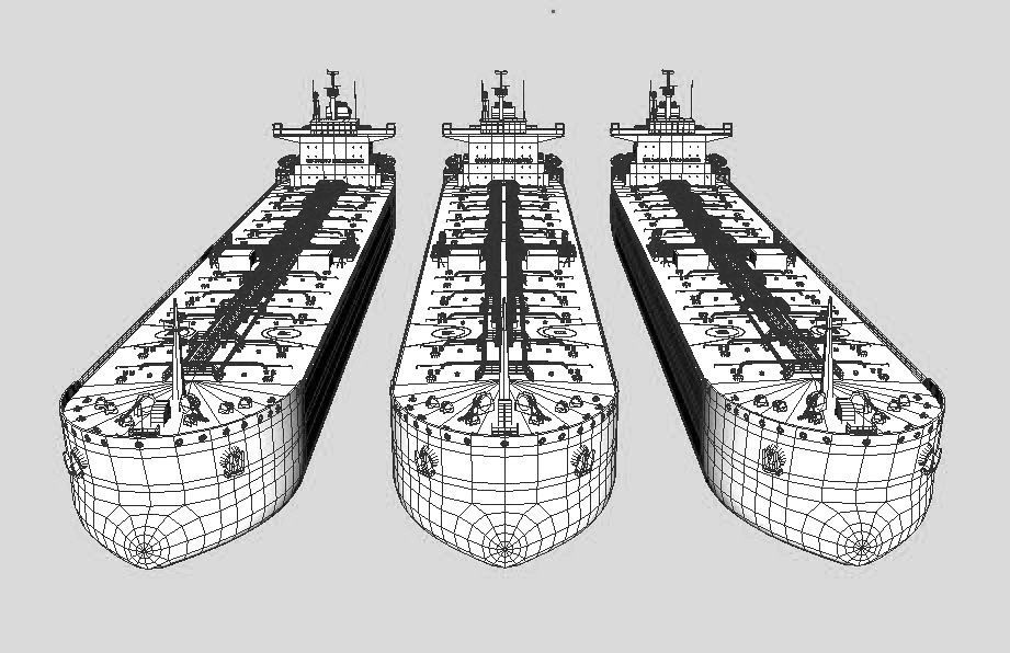 PANAMAX tanker  245m   Low-poly 3D model_4
