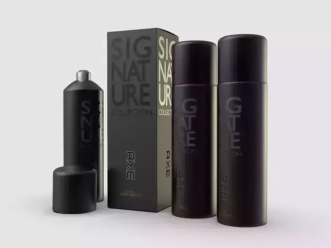 Axe perfume Low-poly 3D model