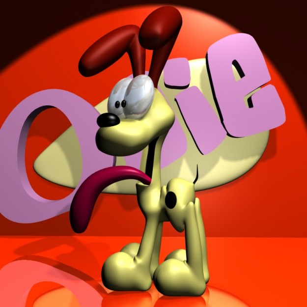 Odie 3D RIGGED Low-poly 3D model_3