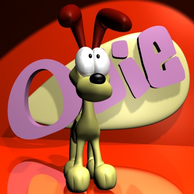 Odie 3D RIGGED Low-poly 3D model_6