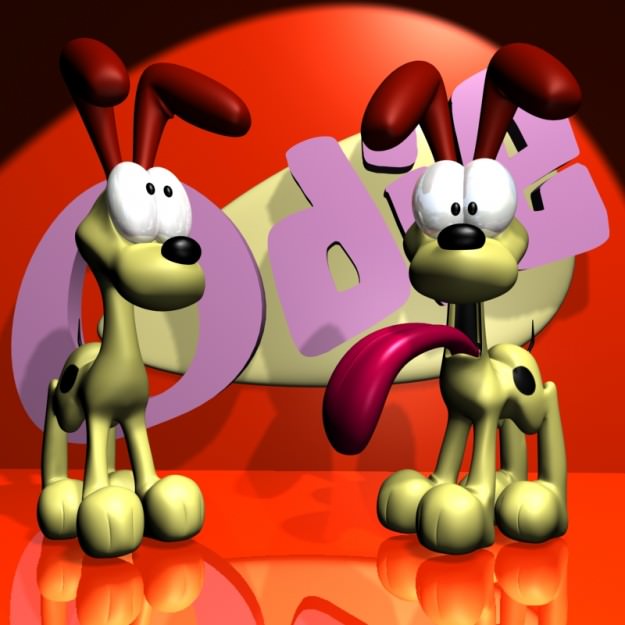 Odie 3D RIGGED Low-poly 3D model_1