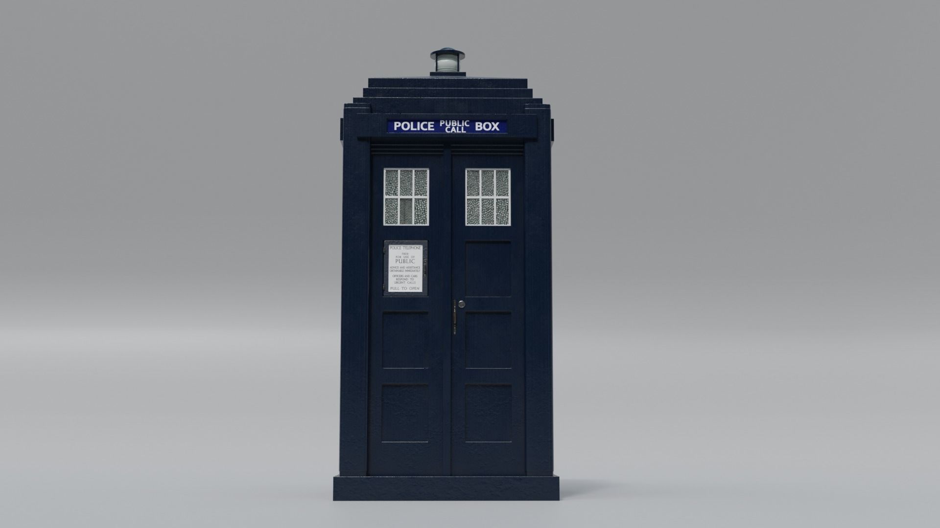 Mark 2 Metropolitan Police Box 3D model_12