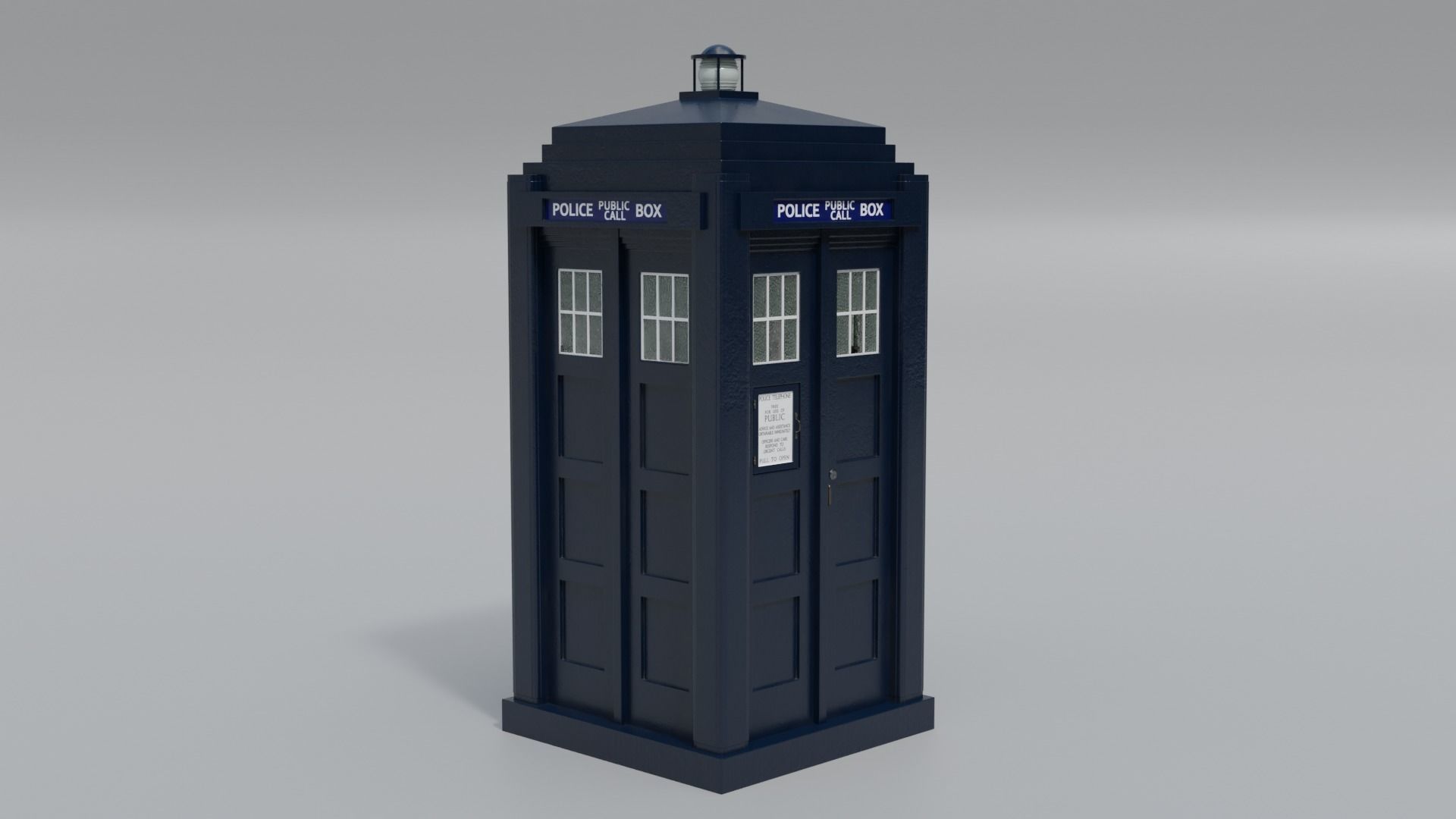 Mark 2 Metropolitan Police Box 3D model_1