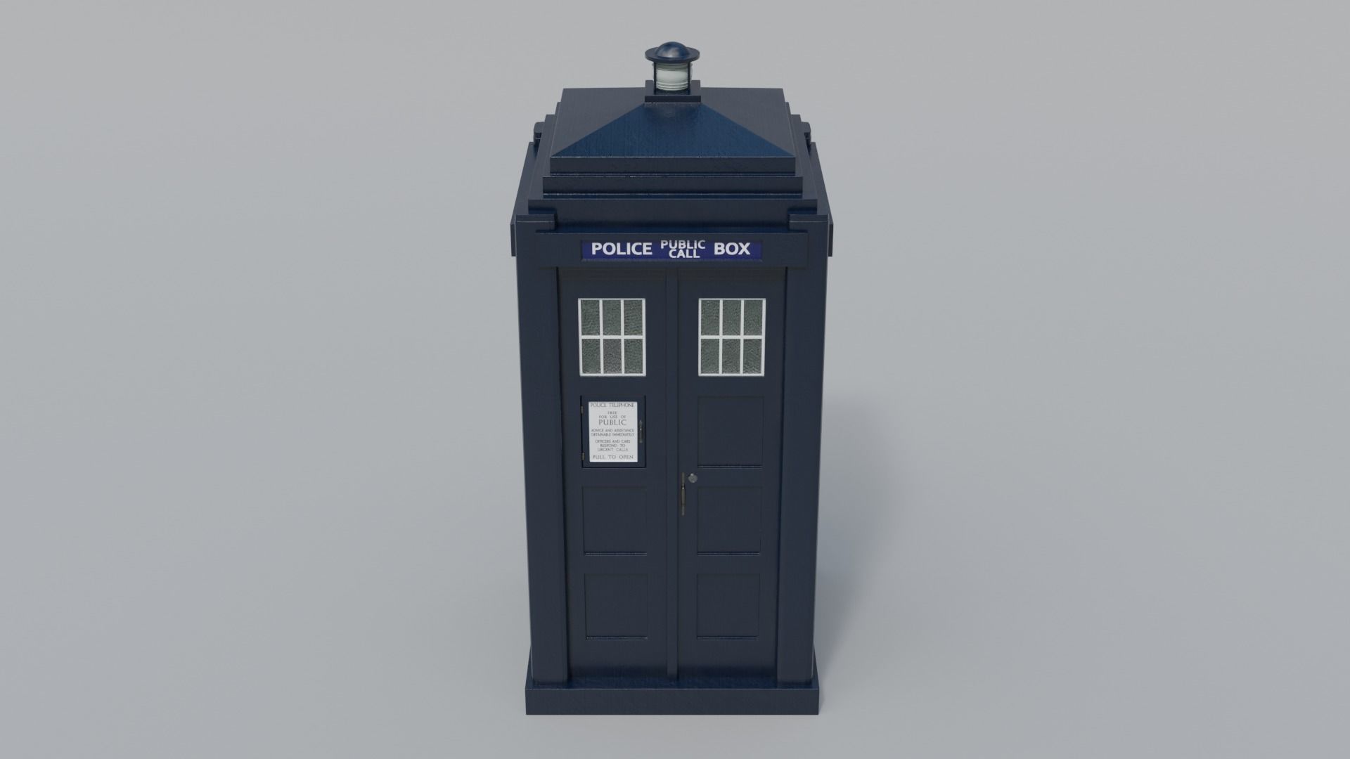 Mark 2 Metropolitan Police Box 3D model_8