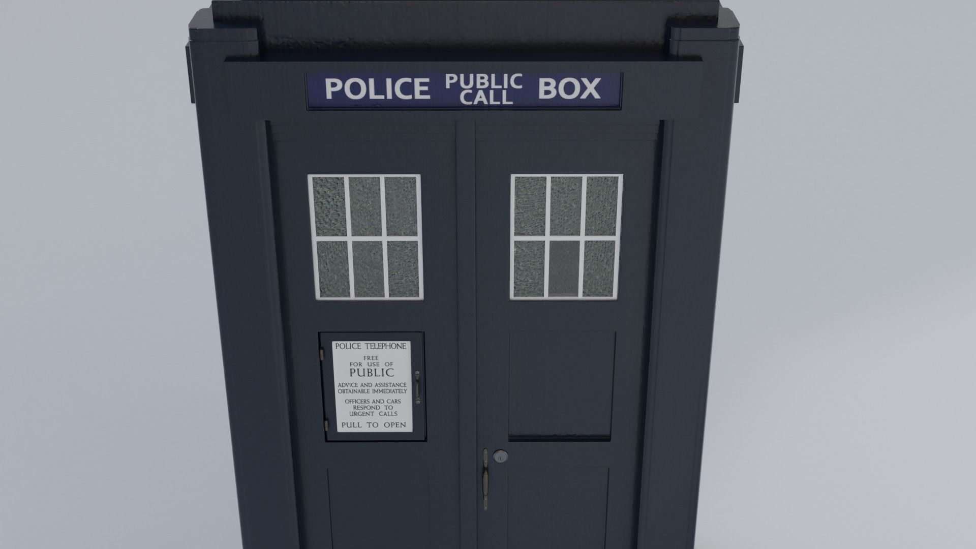 Mark 2 Metropolitan Police Box 3D model_35