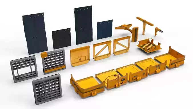 Construction Modular Building Kit Low-poly 3D model