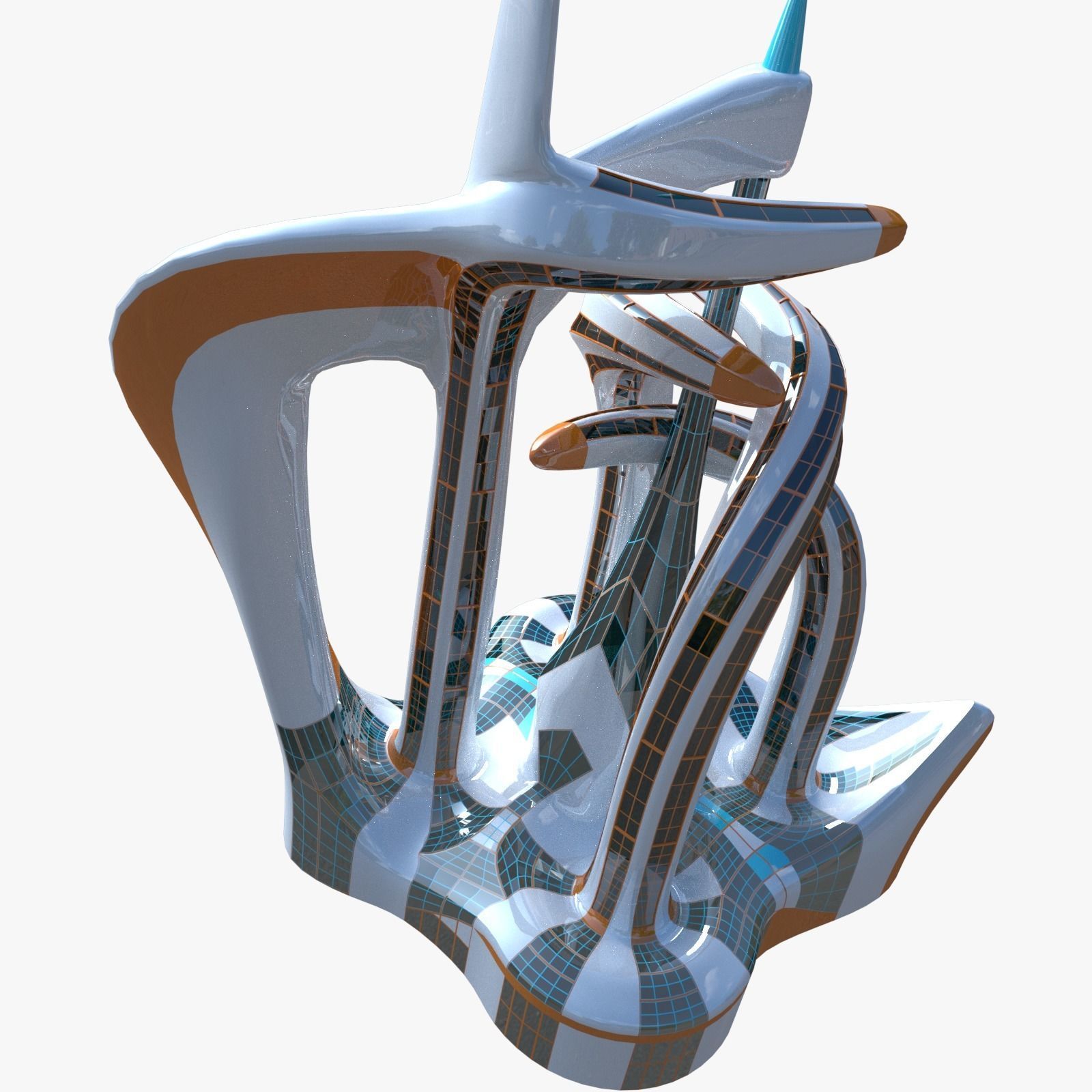 Future skyscraper 3D model_2