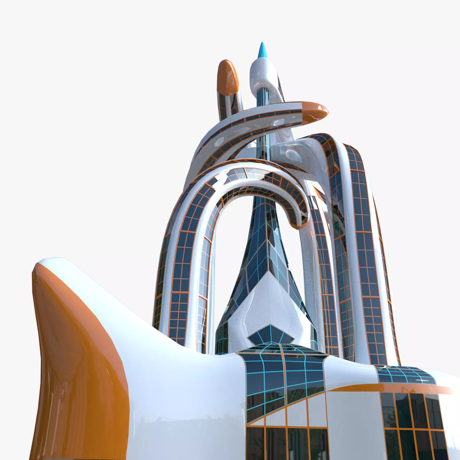 Future skyscraper 3D model_0