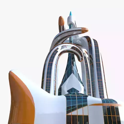 Future skyscraper 3D model