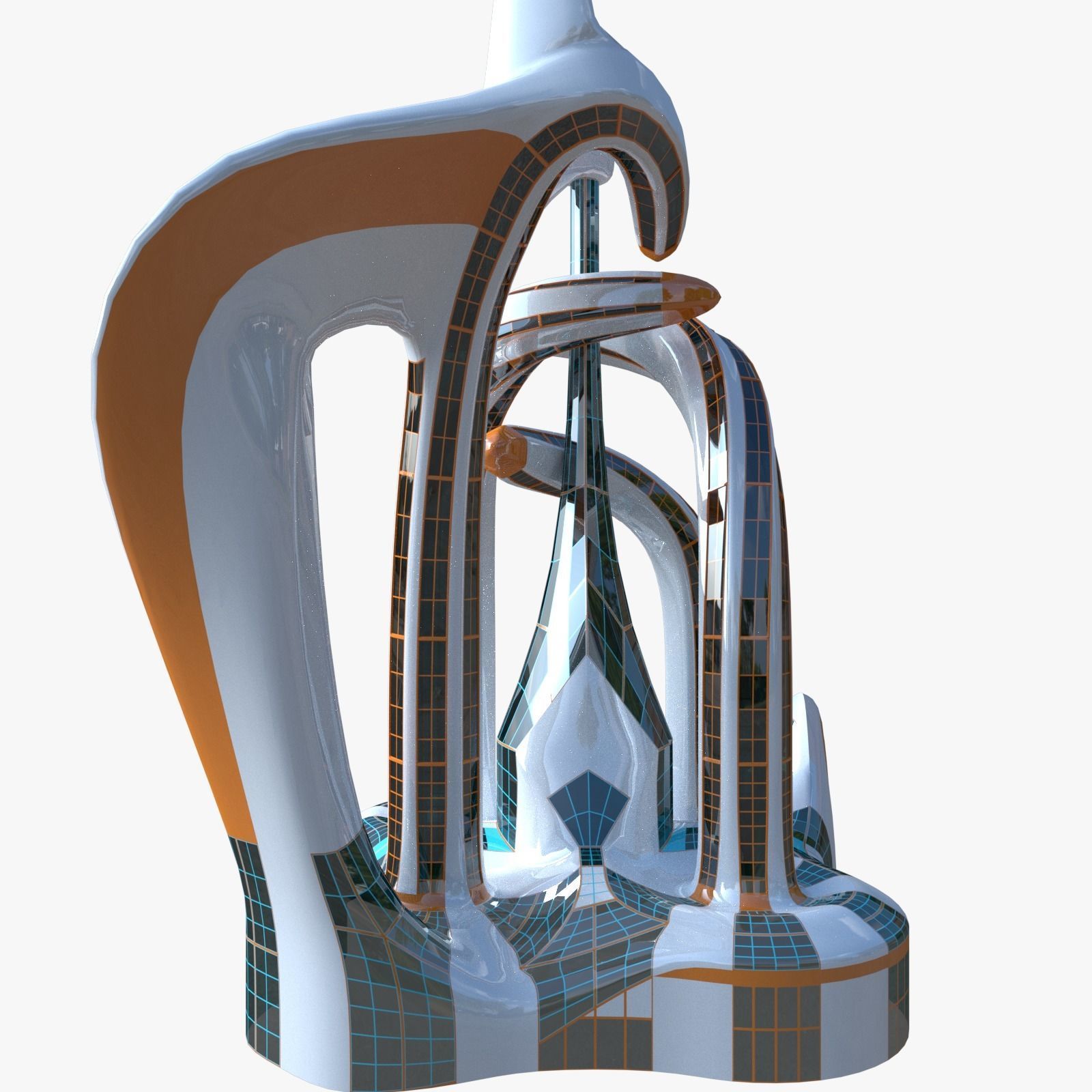 Future skyscraper 3D model_1