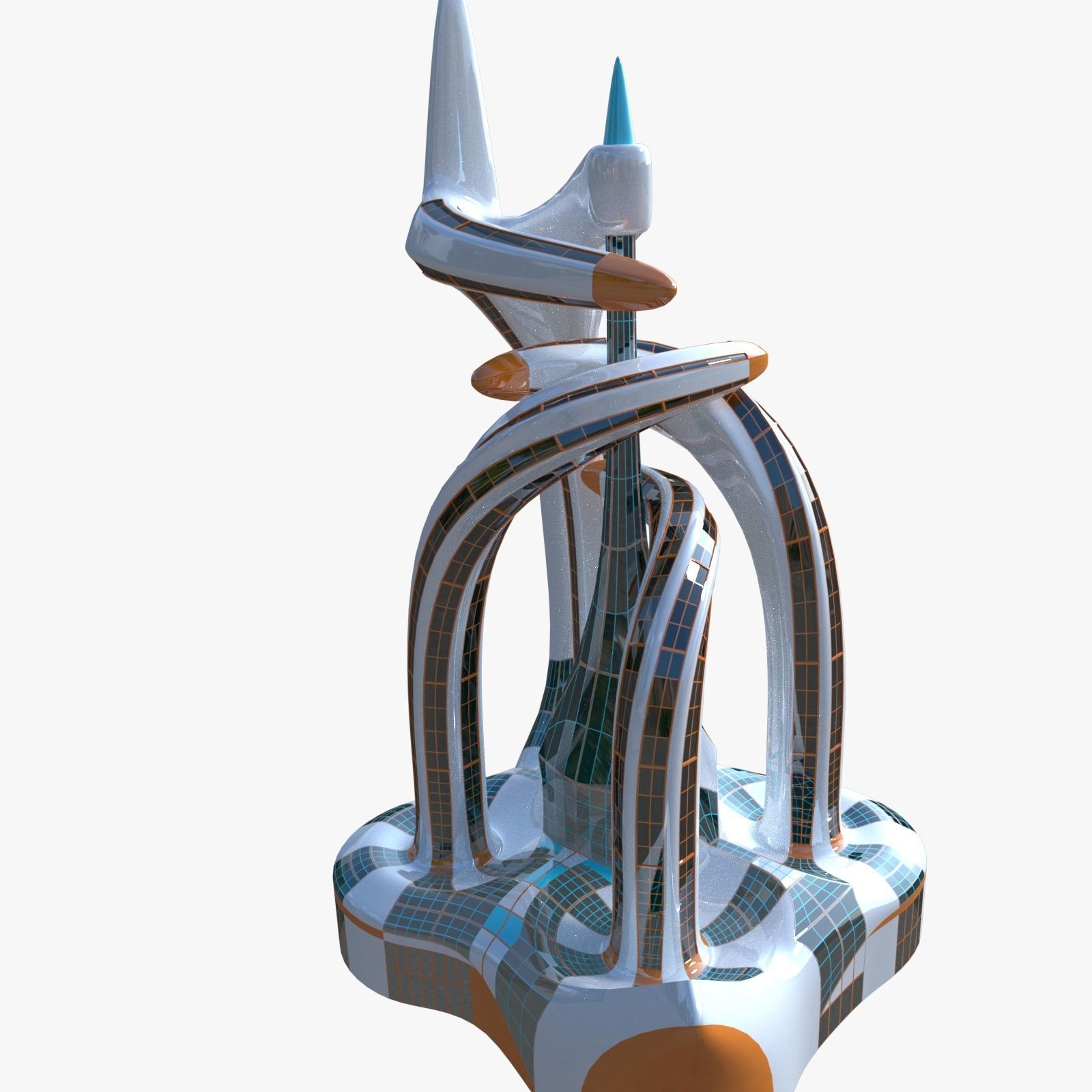 Future skyscraper 3D model_5