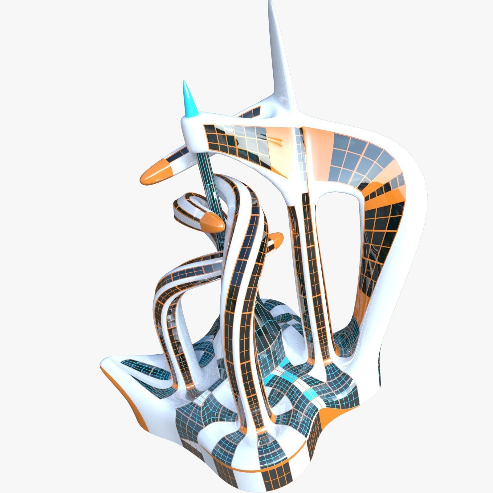 Future skyscraper 3D model_4