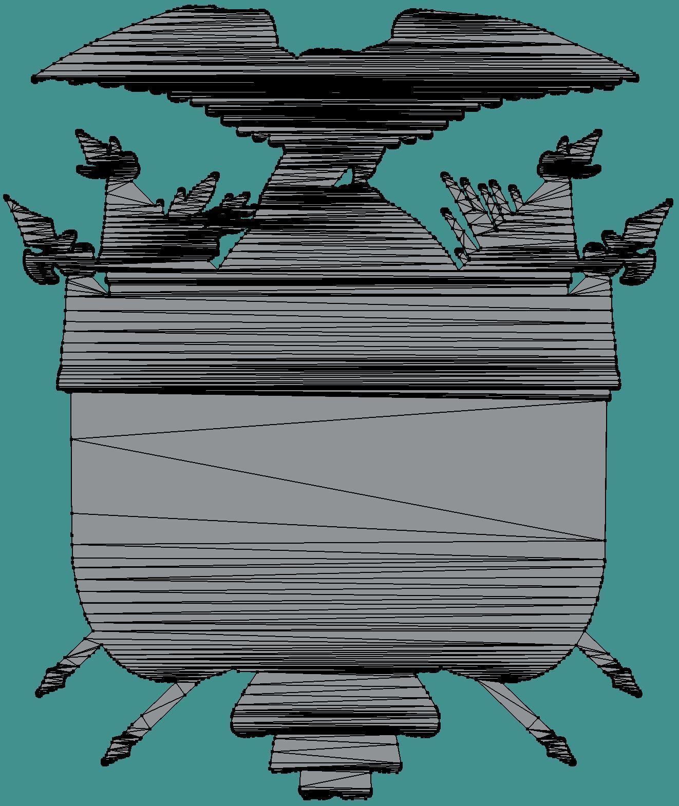 3D Coat of Arms of Ecuador in Blender Blender Cycles and 3ds Max 3D model_26