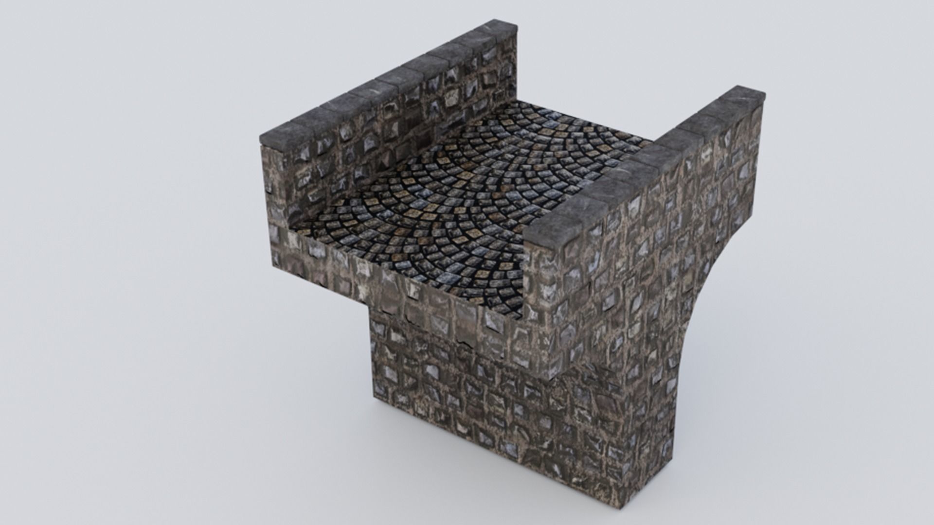 Medieval Castle Keep Modular Kitbash Pack Low-poly 3D model_12