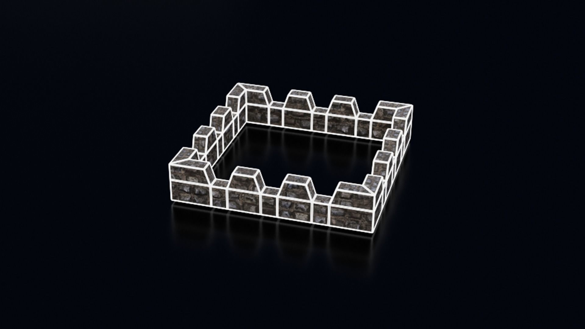 Medieval Castle Keep Modular Kitbash Pack Low-poly 3D model_94