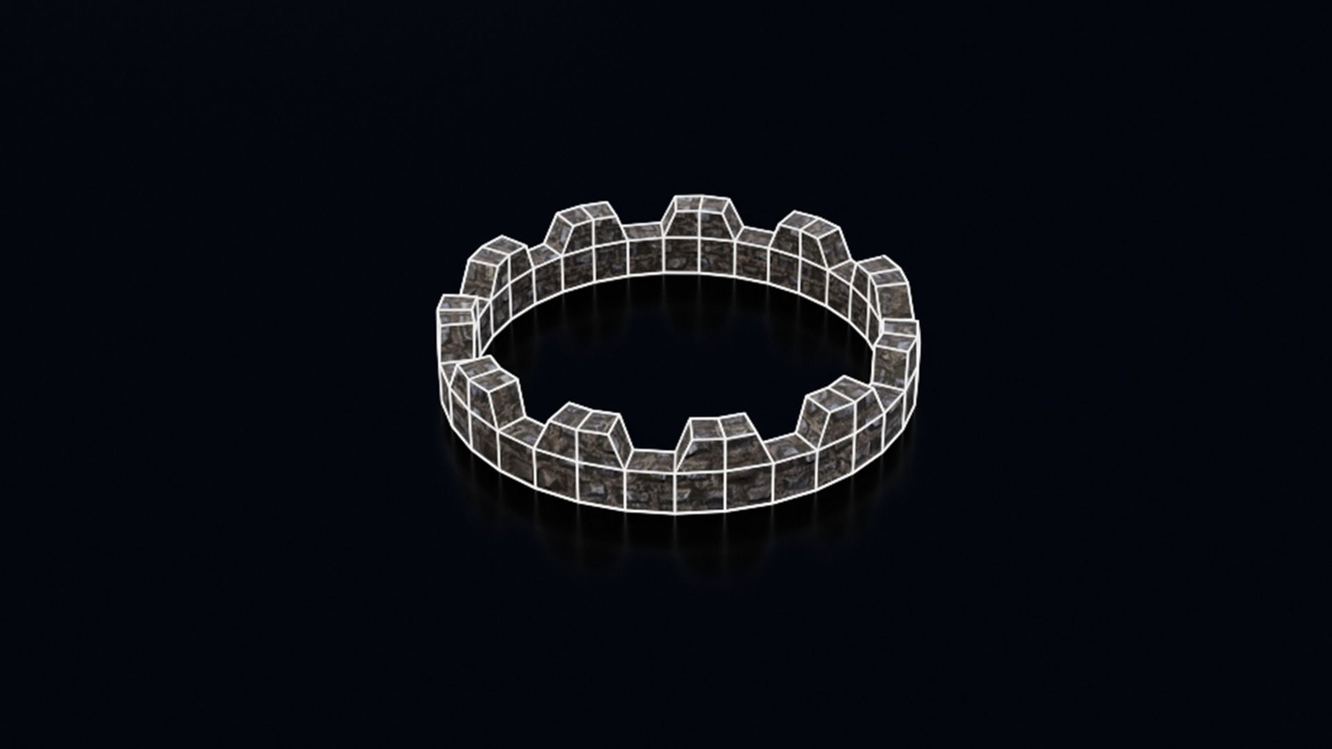 Medieval Castle Keep Modular Kitbash Pack Low-poly 3D model_91