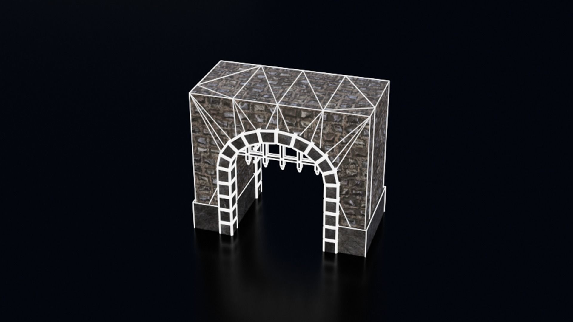 Medieval Castle Keep Modular Kitbash Pack Low-poly 3D model_68