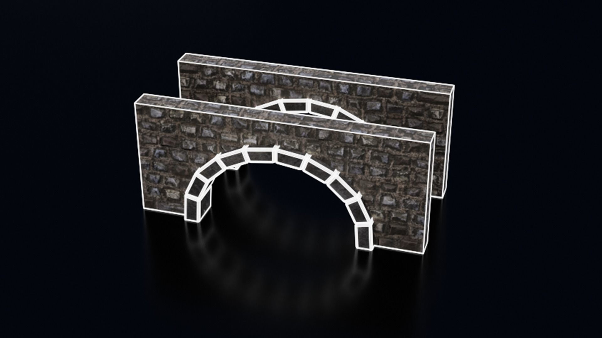 Medieval Castle Keep Modular Kitbash Pack Low-poly 3D model_73