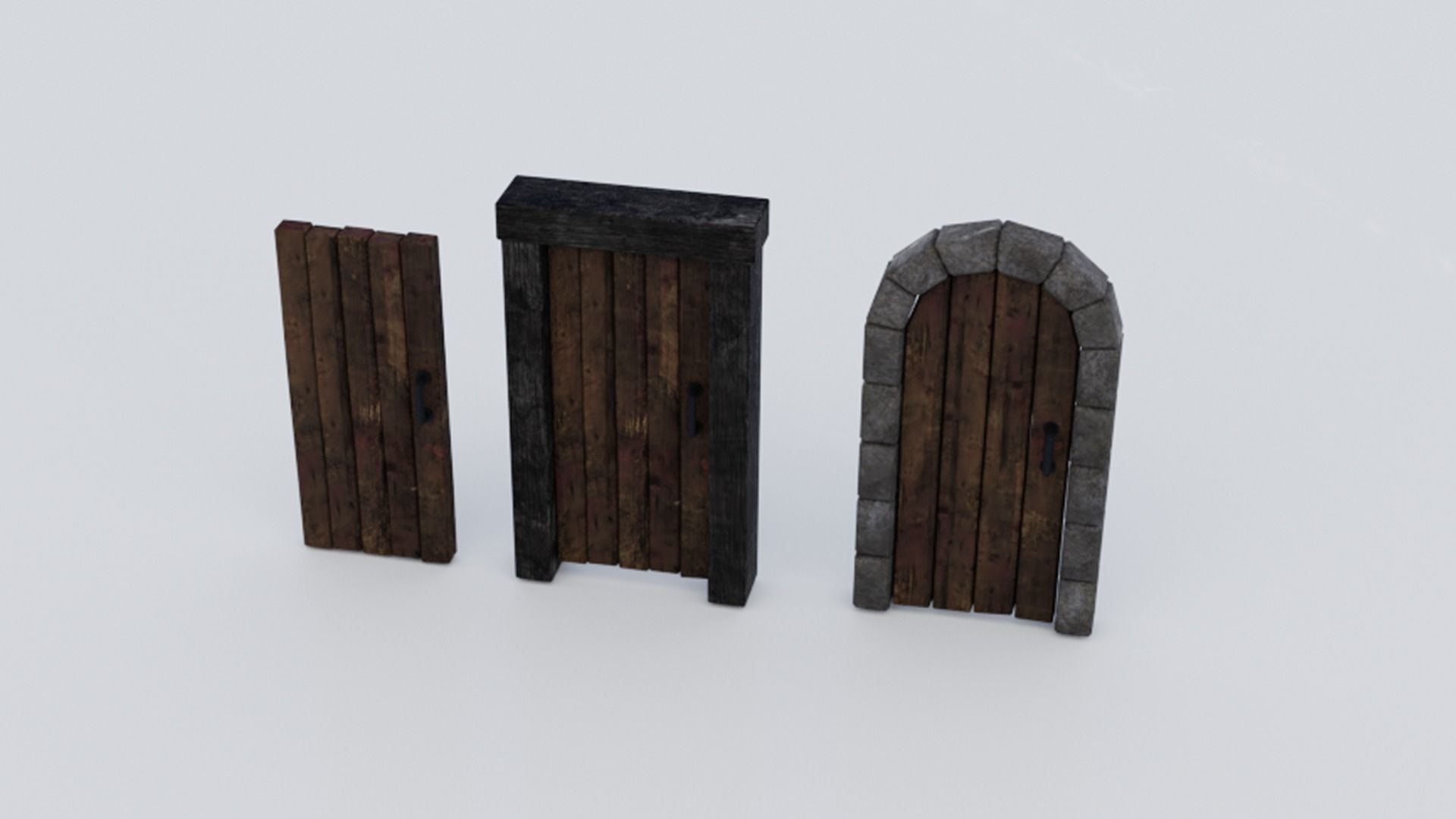 Medieval Castle Keep Modular Kitbash Pack Low-poly 3D model_28