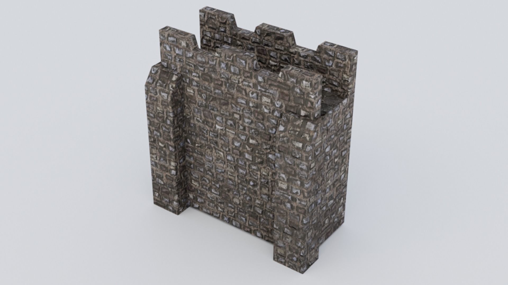 Medieval Castle Keep Modular Kitbash Pack Low-poly 3D model_19