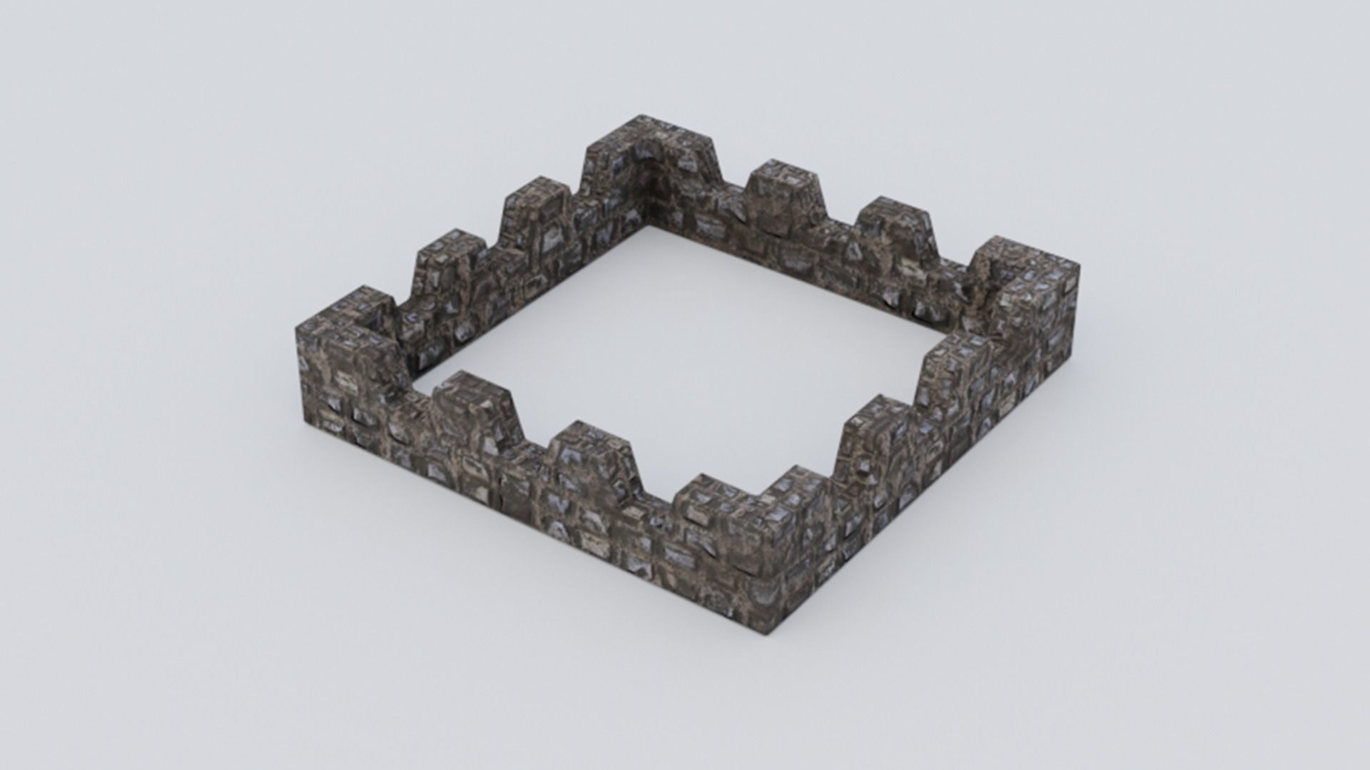 Medieval Castle Keep Modular Kitbash Pack Low-poly 3D model_44