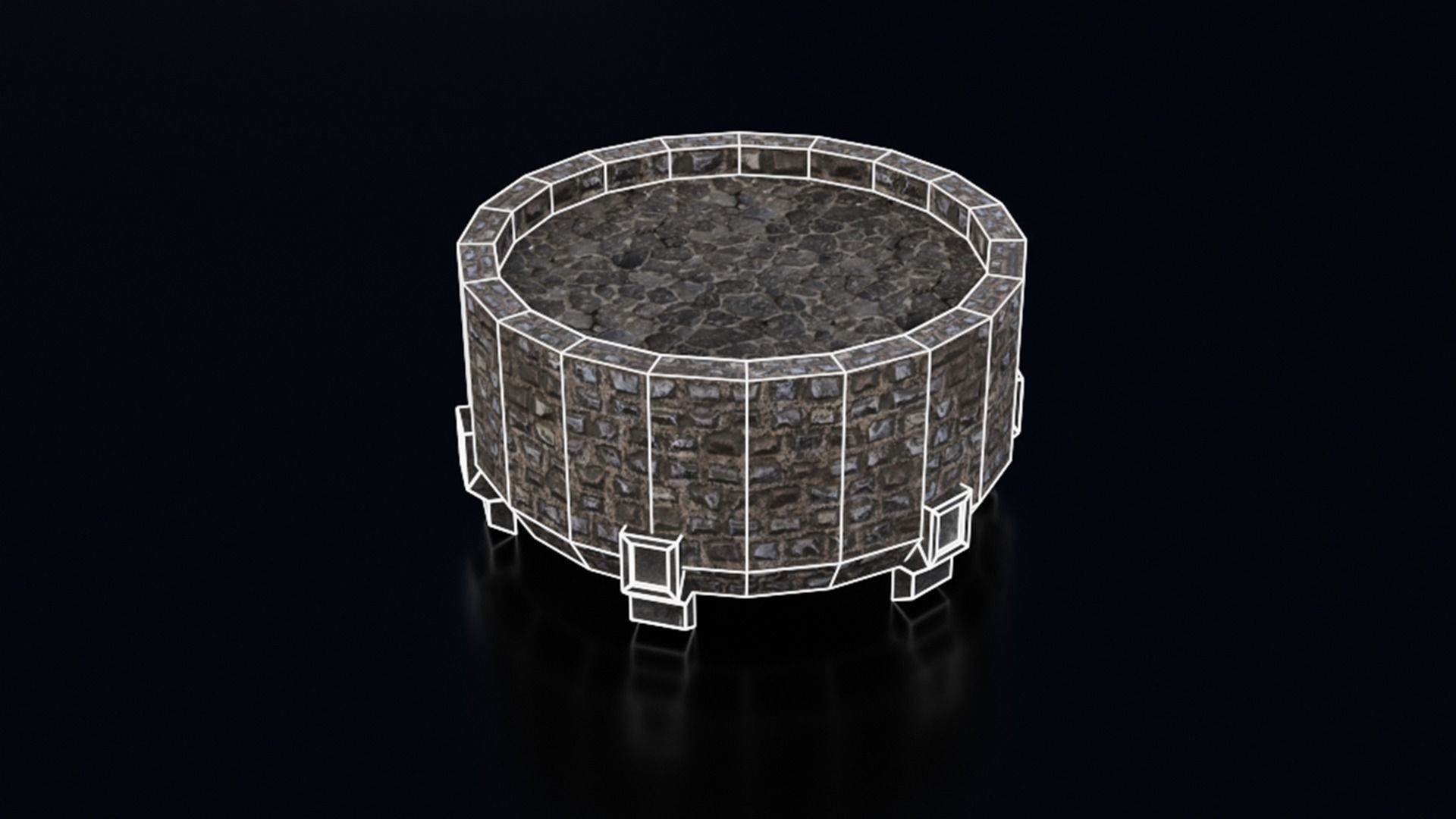 Medieval Castle Keep Modular Kitbash Pack Low-poly 3D model_92