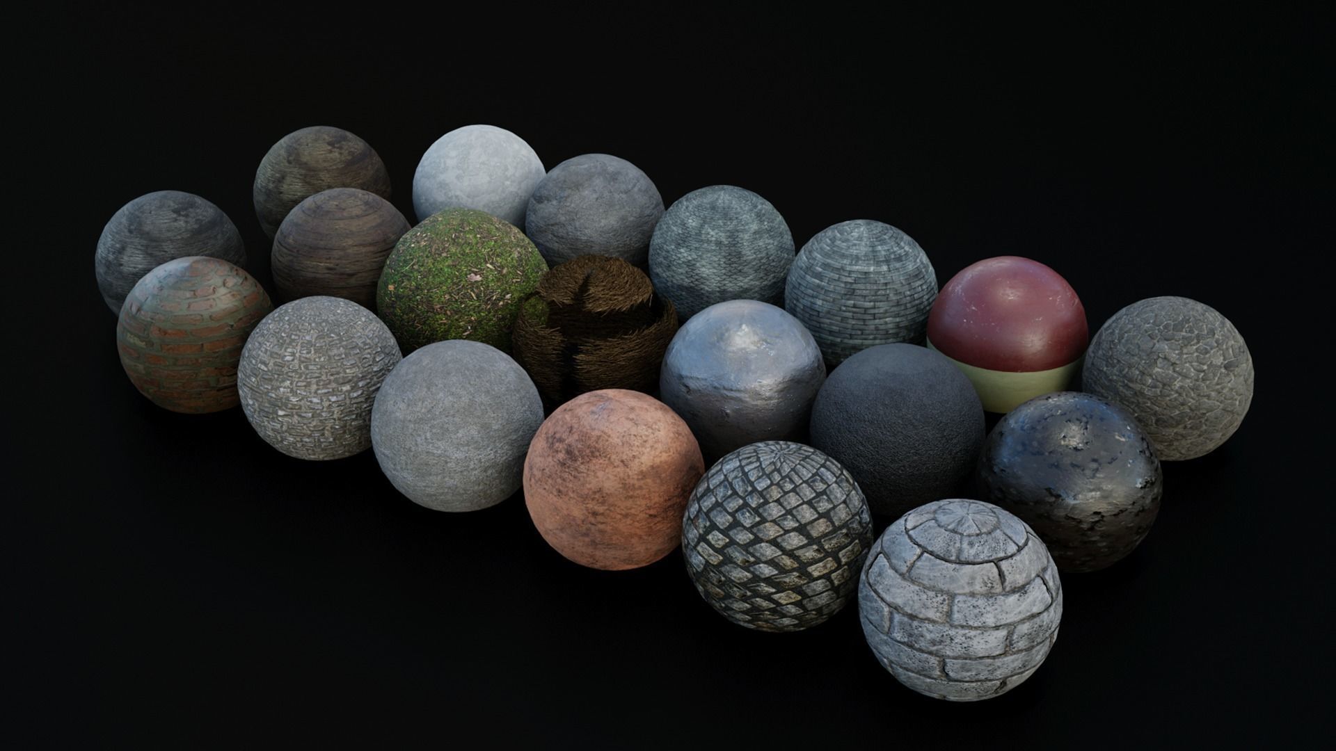 Medieval Castle Keep Modular Kitbash Pack Low-poly 3D model_6