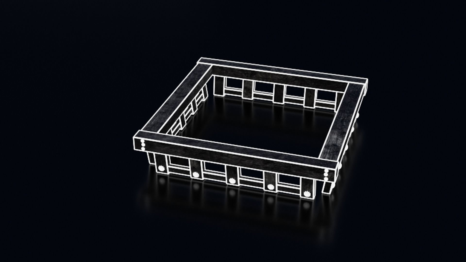 Medieval Castle Keep Modular Kitbash Pack Low-poly 3D model_95