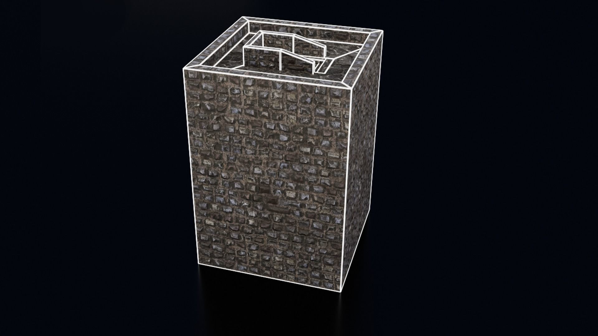 Medieval Castle Keep Modular Kitbash Pack Low-poly 3D model_101