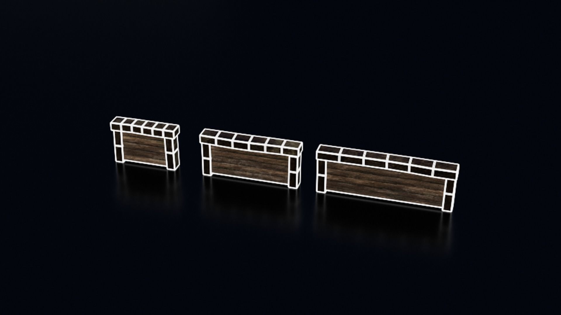 Medieval Castle Keep Modular Kitbash Pack Low-poly 3D model_98