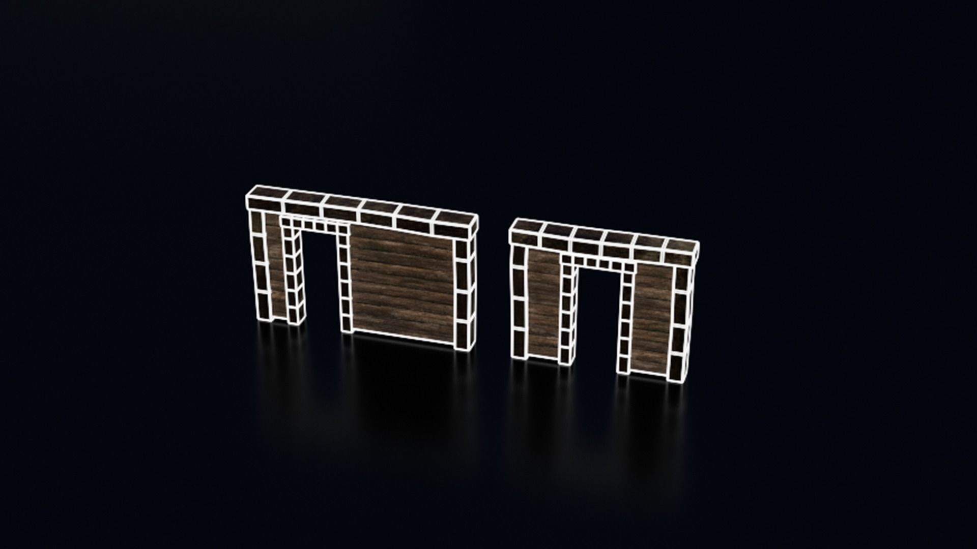 Medieval Castle Keep Modular Kitbash Pack Low-poly 3D model_104