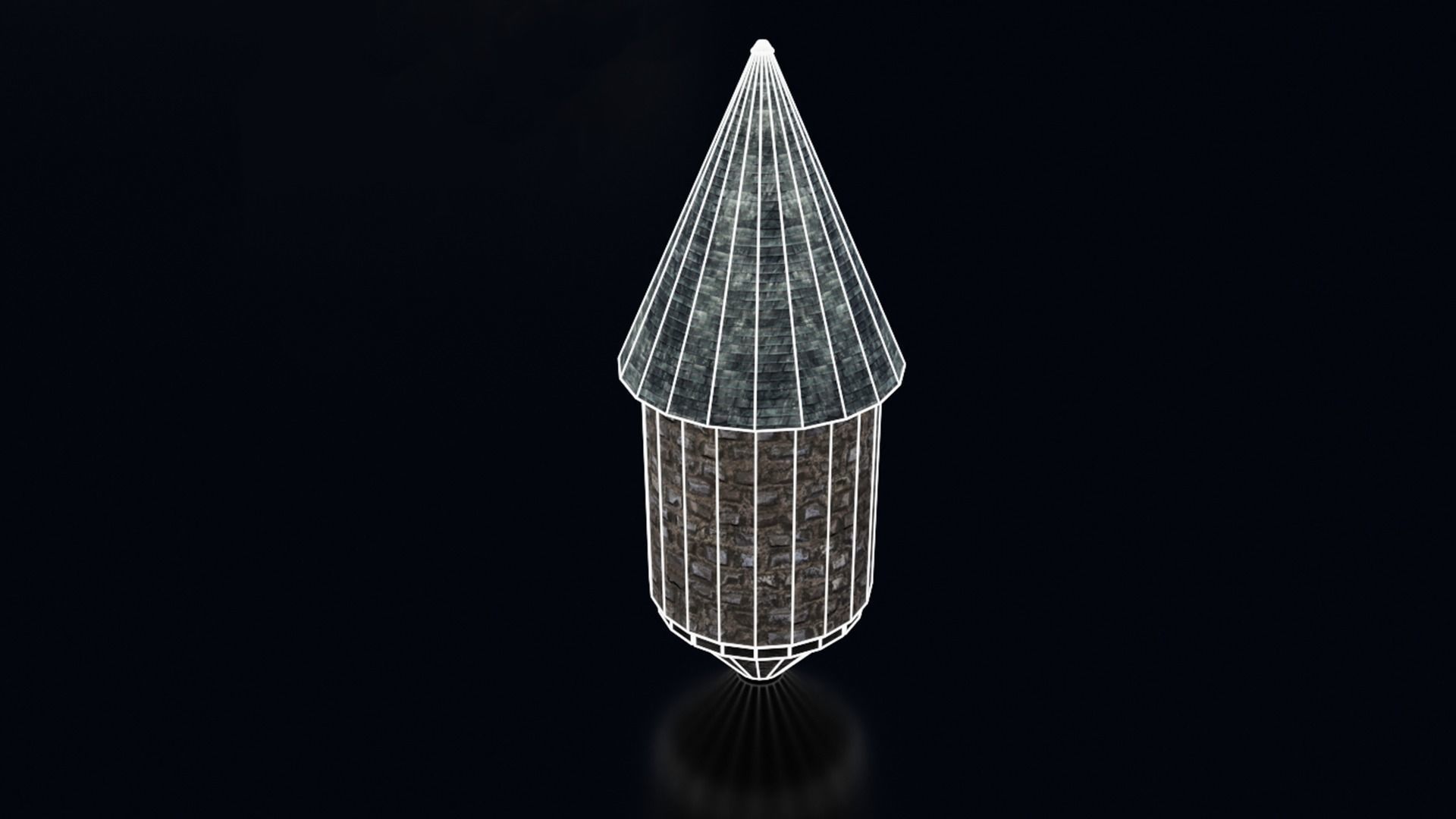 Medieval Castle Keep Modular Kitbash Pack Low-poly 3D model_84