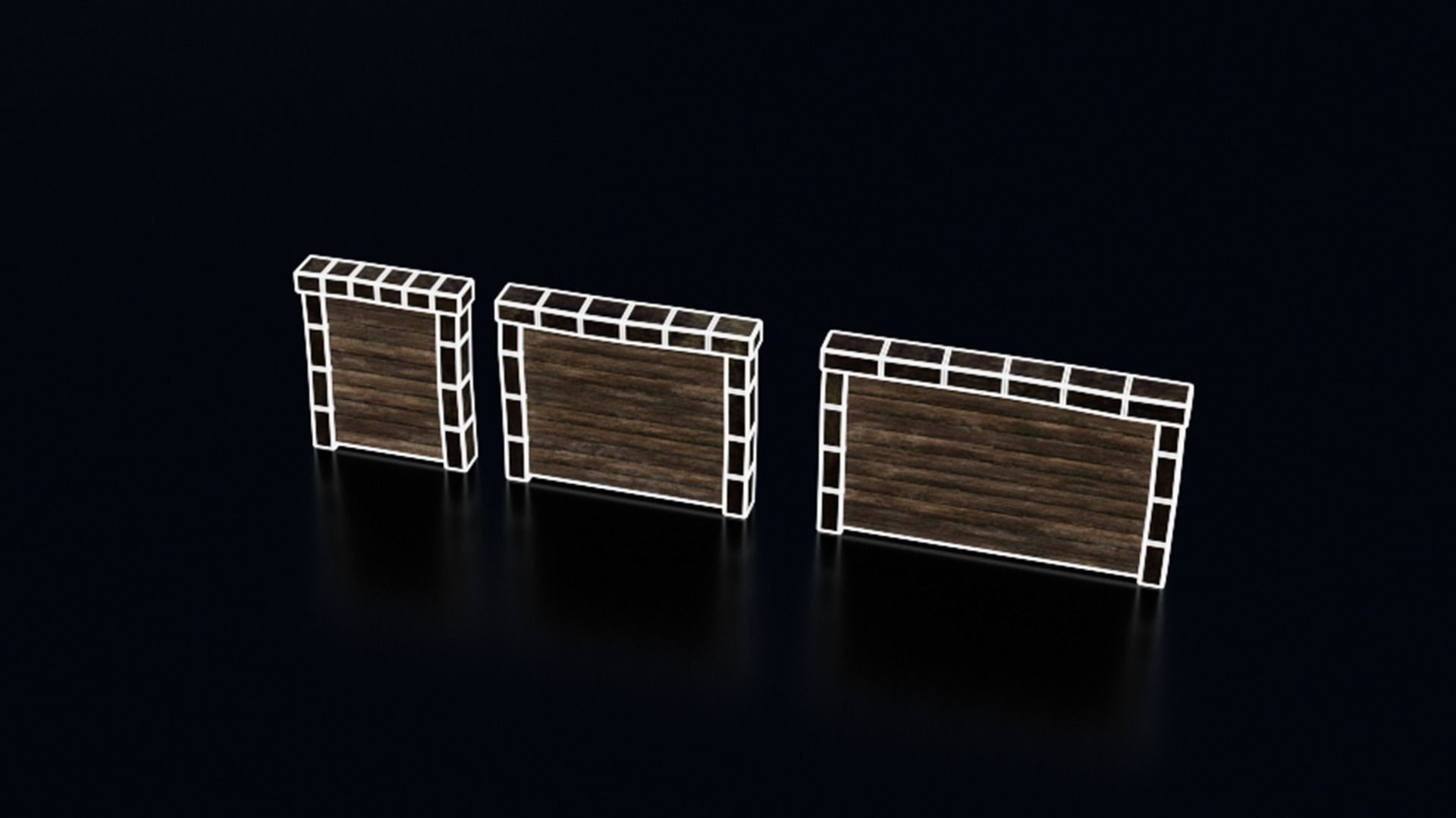 Medieval Castle Keep Modular Kitbash Pack Low-poly 3D model_100