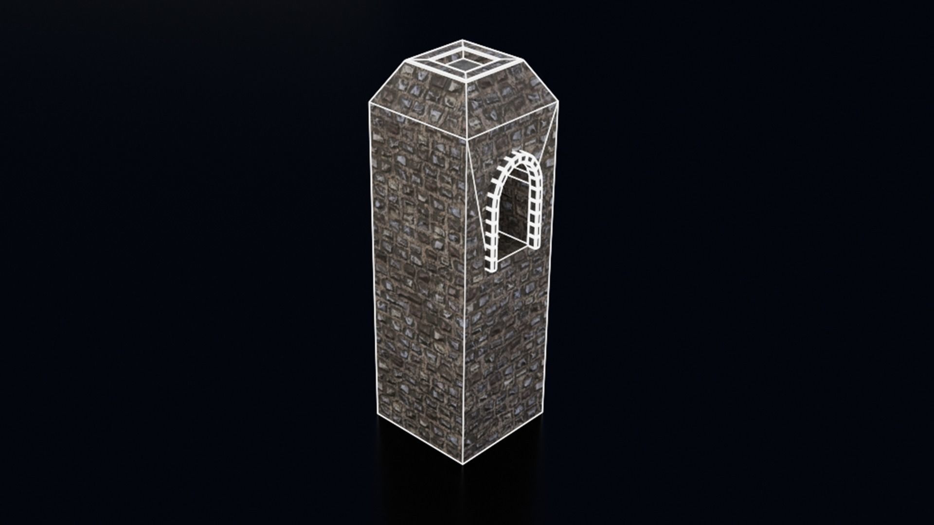 Medieval Castle Keep Modular Kitbash Pack Low-poly 3D model_61