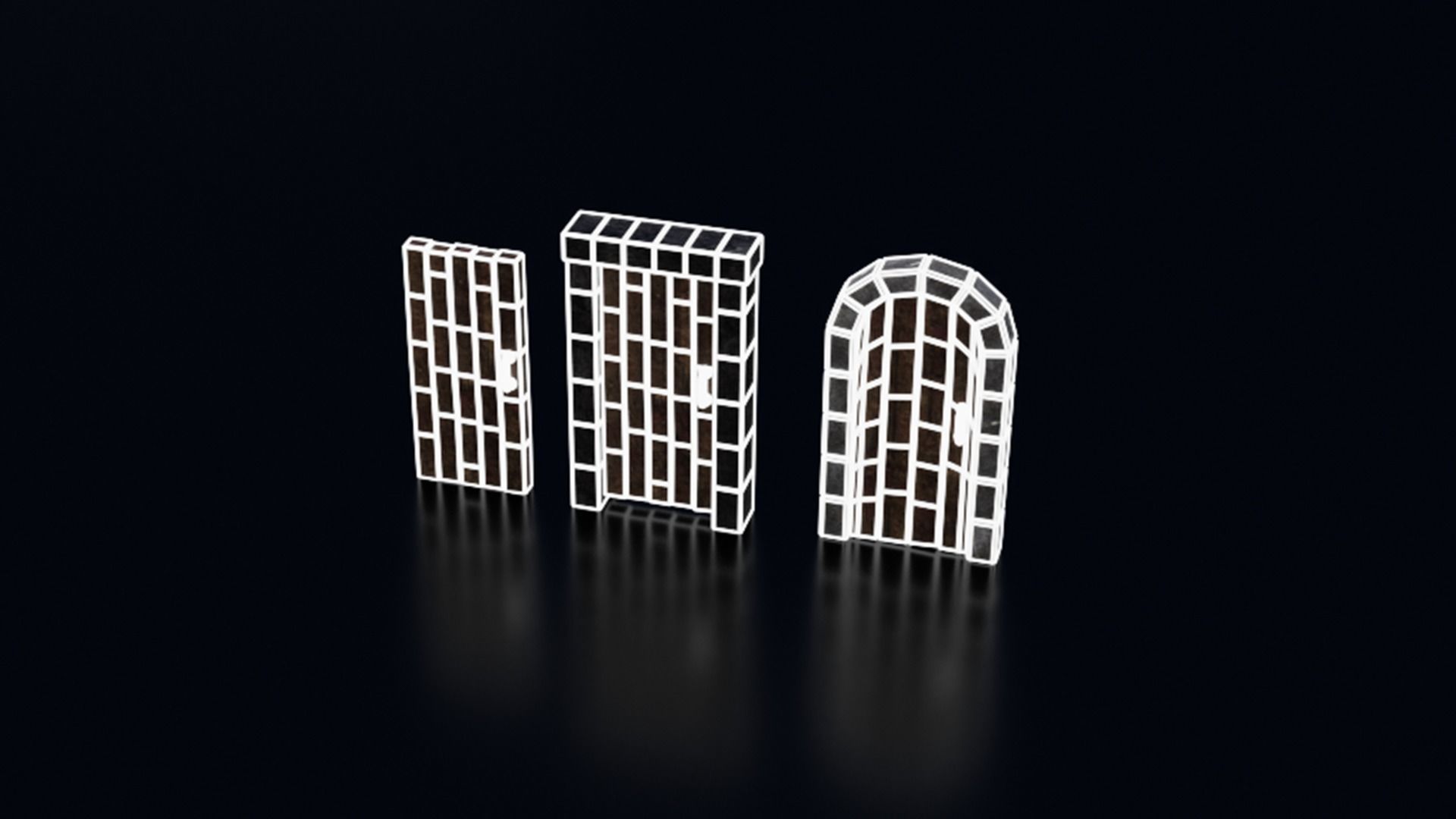 Medieval Castle Keep Modular Kitbash Pack Low-poly 3D model_80