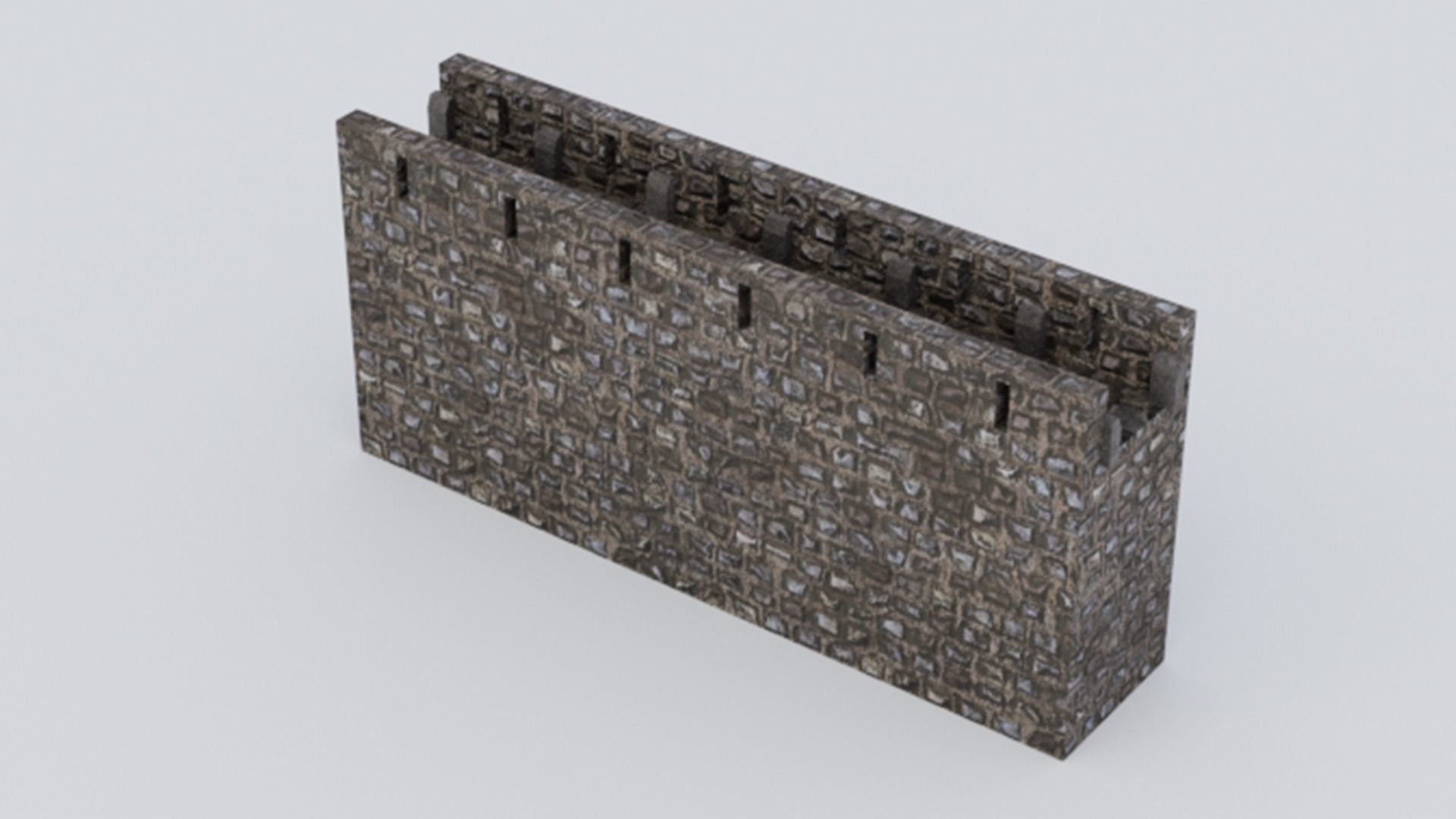 Medieval Castle Keep Modular Kitbash Pack Low-poly 3D model_17