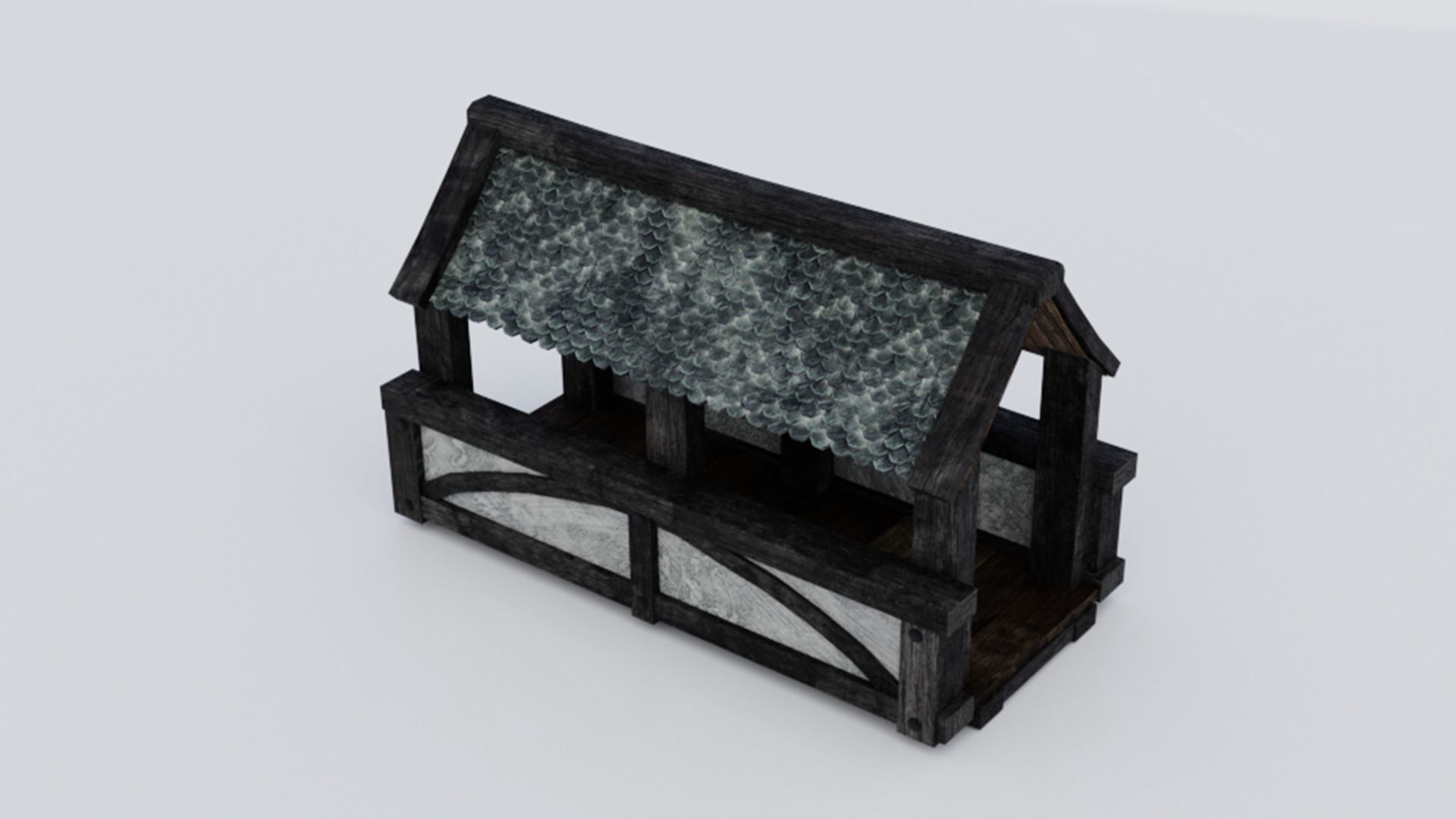 Medieval Castle Keep Modular Kitbash Pack Low-poly 3D model_14