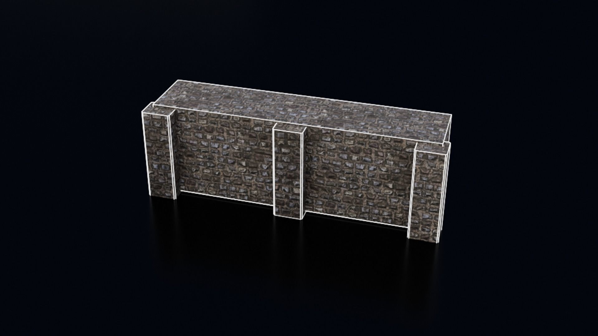 Medieval Castle Keep Modular Kitbash Pack Low-poly 3D model_71