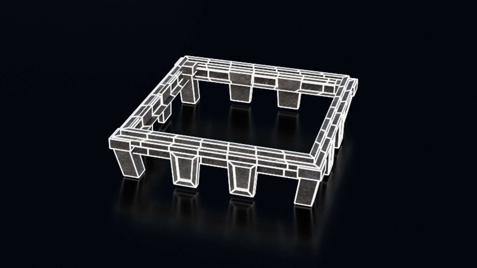 Medieval Castle Keep Modular Kitbash Pack Low-poly 3D model_97